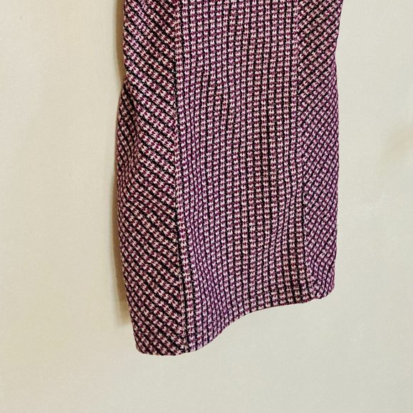 FOREVER 21 Purple Plaid/Tweed Style Jumper Mini Dress Size M - Picture 5 of 6